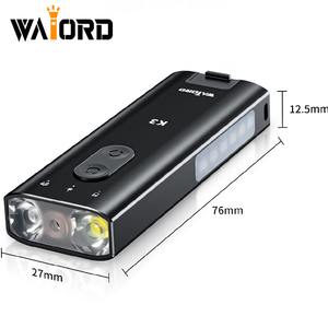 WAIORD ポータブル 充電式 LED タクティカル ランタン トーチライト 懐中電灯 レッド 長距離 護身用 アルミニウム製トーチ USB - Product Image 4