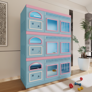 Casa de Lujo para Gatos de Vidrio y Madera con Diseño de Recinto Interior, Moderna Villa para Gatos para Tiendas de Mascotas, Hoteles para Gatos y Uso Doméstico - Product Image 4