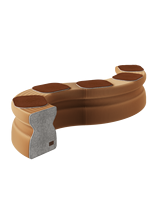 Banc en papier nid d'abeille pliable en papier kraft pour événements, canapé, banc de salon pour hôtel