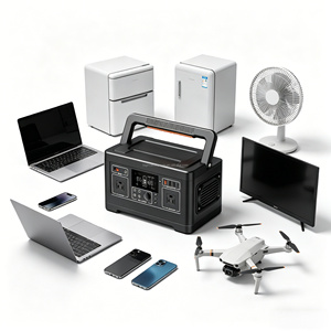 Générateur solaire 500W 520Wh 110V FCC, station d'alimentation portable pour la vie hors réseau aux États-Unis, camping-car, camping - Product Image 1