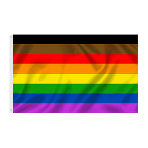Progress Pride Rainbow Flag 3x5 Bisexual LGBTQ Lesbiana Gay Transgénero Pride Banderas homosexuales - Product Image 3