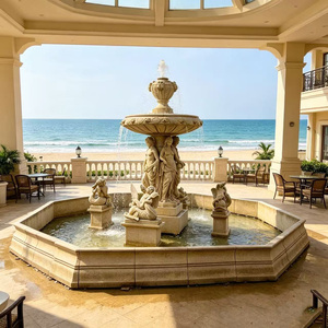 <strong>Large</strong> 3-Tier Natural Stone Horse Carved Fountain Outdoor <strong>Garden</strong> <strong>Water</strong> <strong>Feature</strong> <strong>for</strong> Villa Decoration - Product Image 5