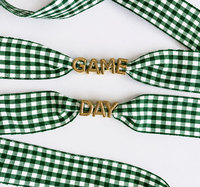 Ensemble de breloques pour lacets de chaussures à motif Gingham pour le jour du match, accessoires pour lacets de baskets à carreaux pour le jour du match de football pour femmes
