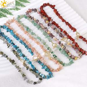 <span class=keywords><strong>Collana</strong></span> Choker Bohémien CSJA con Perline di Pietre Preziose Naturali, <span class=keywords><strong>Acquamarina</strong></span> e Ametista, Cristalli Curativi, Collane Estive per Ragazze Adolescenti H153 - Product Image 1