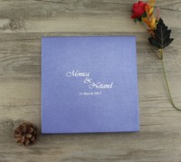 Jüdische Hochzeitseinladungen aus klarem Acryl mit blauer Box und Samtfutter
