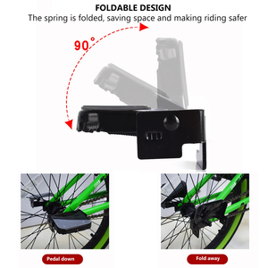 Pédales arrière antidérapantes en acier pour vélo, repose-pieds de sécurité pour enfant, siège arrière - Product Image 2