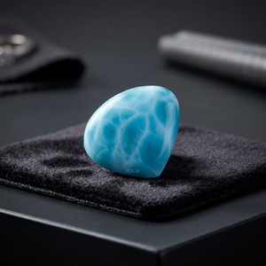 Pierres précieuses en vrac de 13 mm en larimar naturel certifié IGI de haute qualité, 6,50 carats, prix d'usine en gros de la République dominicaine - Product Image 3