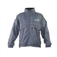 Veste de sport coupe-vent pour homme Saibro, manches longues, col montant, fermeture éclair, polyester léger, taille adulte, coupe régulière, automne
