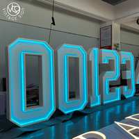 Signes au néon de décoration de chapiteau de 4 pieds pour fête de danse de mariage Grand 50 Numéro 0-9 5ft Extra Large LED Lettres lumineuses de haute qualité