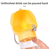 Bouteille d'eau portable pour chien avec bol pliable, distributeur d'eau de voyage pour animaux de compagnie, anti-fuite, pour promenades en extérieur, 300 ml 480 ml