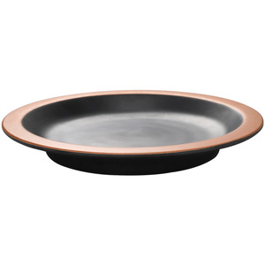 Melamine <b>Plate</b> Round <b>Black</b> Flat Steak <b>Plate</b> Pizza Tray Commercial Use Hotel Coffee Tea Party Serving Dish - Product Image 2