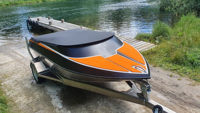 Bateau à réaction rapide en aluminium 2025, avec moteur inbord 1500cc et pompe, disponible à la vente