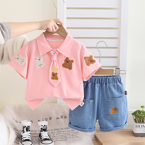 Set di vestiti per neonato, t-shirt + pantaloncini, set di abbigliamento estivo per bambini, simpatico set di vestiti per neonato con cartoni animati, set di vestiti per neonato, maglietta e pantaloni per neonato - Product Image 4