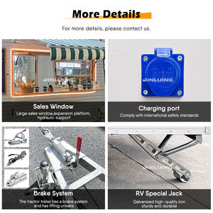 JINLIJING Enclosed Concession Mobile Bar Food Trucks Hot Dog Kebab Pizza Cart Cafe <strong>Ice</strong> <strong>Cream</strong> Coffee <strong>Trailers</strong> With Full Kitchen - Product Image 3