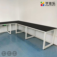 HUAJIALE Table de travail triple avec étagère inférieure et armoire mobile Ateliers de table de travail industrielle lourde