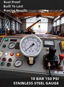 Uitstekende <span class=keywords><strong>10</strong></span> Bar 150 <span class=keywords><strong>Psi</strong></span> RVS Drukmeter DN65 2,5% Nauwkeurigheid 1 Jaar Garantie 100% Corrosiebestendig Vertrouwd - Product Image 3