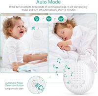 Appareil de sonothérapie OEM mini, alimenté par piles, en plastique, pour le sommeil des nouveau-nés, avec haut-parleurs à chargement USB