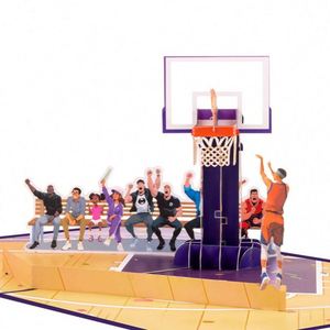 Carte de vœux 3D pop-up sur le thème du basketball pour garçons, hommes, cadeau pour les fans de sport, anniversaire - Product Image 2