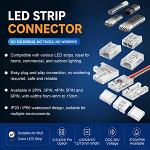 Conector de Tira LED de 10 mm y 2 Pines, Mini Cinta COB de Cristal a <span class=keywords><strong>Cable</strong></span> para Iluminación de Gabinetes de Cocina y Decoración del Hogar - Product Image 3