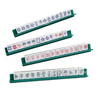 Mahjong de style américain en acrylique haute transparence, texture cristalline, ensemble complet, jeu de société pour la maison, cadeau de vacances