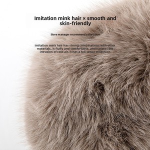 Ấm Faux lông của phụ nữ mùa đông <span class=keywords><strong>hat</strong></span> với mô hình kẻ sọc dày ấm Faux lông earmuffs giả Fox lông Mông Cổ <span class=keywords><strong>hat</strong></span> - Product Image 4