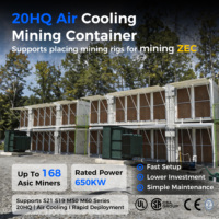Conteneur de minage ASIC Drolin Box 20 pieds à refroidissement par air, 168 unités S19, distribution d'alimentation 400V, installation rapide, fournisseur pour fermes