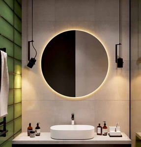 80CM <span class=keywords><strong>100CM</strong></span> Led Lighting Dimmable Touch Miroir mural étanche Smart Round Miroir de salle de bain Miroir rétroéclairé sans cadre - Product Image 5