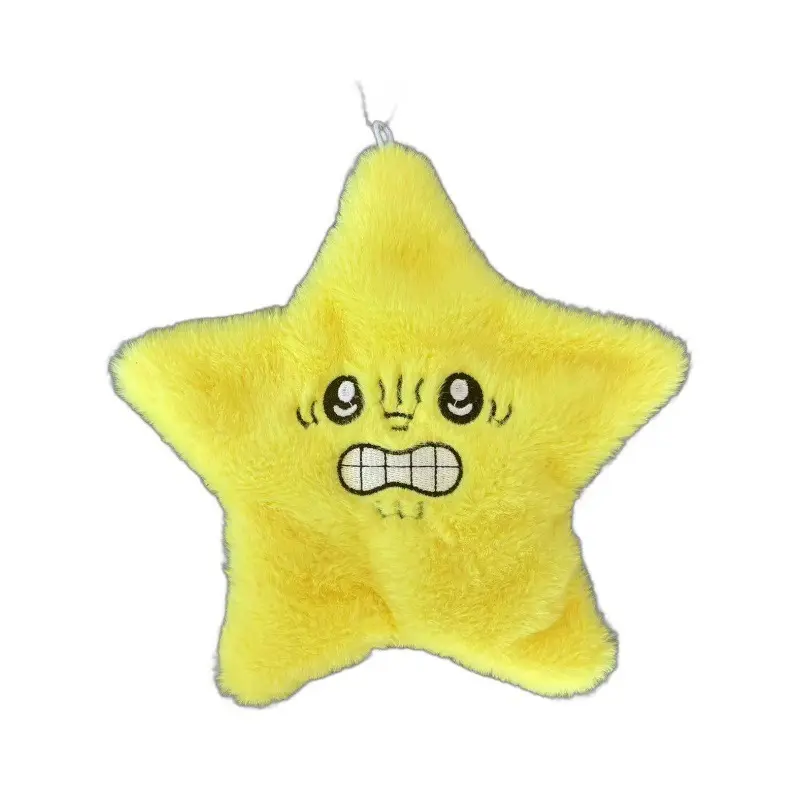 Tiktok chiikawa fluxo móvel pentagon estrelas mochila de pelúcia boneca gravável música dança estrela brinquedos com luzes