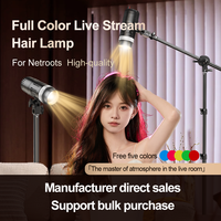 Projecteur LED portable pour photographie, lampe à intensité réglable et à focalisation pour la prise de vue vidéo de produits, la diffusion en direct et l'éclairage de fond en studio