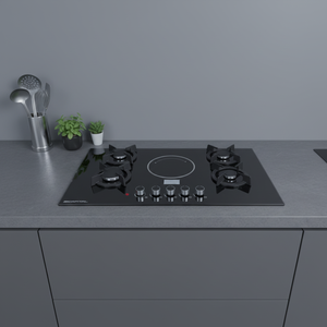 Table <span class=keywords><strong>de</strong></span> <span class=keywords><strong>cuisson</strong></span> commerciale <span class=keywords><strong>5</strong></span> brûleurs (4+1 électrique) en verre trempé encastrable, classe énergétique A, pour cuisine extérieure - Product Image 5