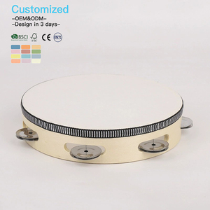 EDULAND OEM ODM Instrumentos de Percusión Educativos Montessori Orff, Juguetes de Fábrica, Pandereta de Madera de 6, 7, 8 y 10 Pulgadas para Niños - Product Image 2