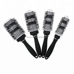 Carré Céramique Contrôle De La Chaleur En Aluminium Baril Nylon Brosse À Cheveux Styling Rouleau Brosse À Cheveux En Gros