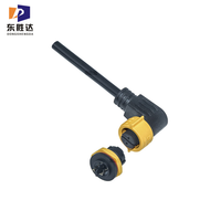 L90 ° Conector M20, Adaptadores de 2, 3 y 4 Pines, Par de Cables, Panel Macho Hembra, Enchufe, Cable Eléctrico, Conector Impermeable IP67