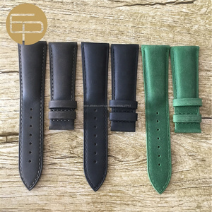 Durevoli di alta qualità dell'annata crazy-cavallo <span class=keywords><strong>grigio</strong></span> in vera <span class=keywords><strong>pelle</strong></span> di vitello <span class=keywords><strong>cinturino</strong></span> di vigilanza con imbottitura - Product Image 5