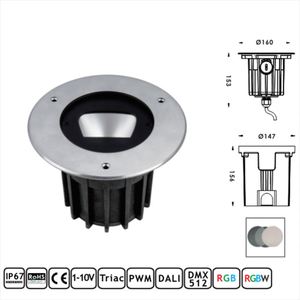 45 mét IP67 không thấm nước thông minh tuya Wifi app điều khiển RGB + ấm trắng ngoài trời Spotlight sàn ngầm ánh sáng LED boong ánh sáng - Product Image 4