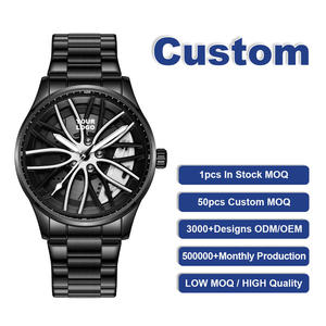 Personnalisez votre propre logo, service personnalisé, montres à quartz 9937 8901, faible MOQ, prix bas, livraison rapide, boîtier argenté pour le fond et le cadran de la montre - Product Image 2