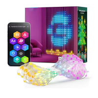 Lumières de rideau intelligentes avec application, affichage LED personnalisable (texte et images), guirlande lumineuse LED RGB intelligente, contrôle des lumières de rideau LED RGB