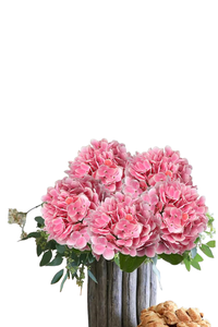 Arrangements d'hortensias artificiels faits main en usine, 5 têtes, légers, pour mariage, décoration de la fête des mères, haute simulation 3D - Product Image 5