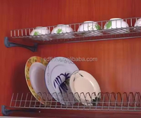TKK Design Moderno Aço Inoxidável Elevador Cesta Pull Down & Lift Cozinha Armazenamento & Secagem Rack para Armários