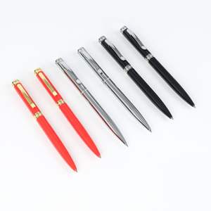 Stylo bille métallique de haute qualité en gros, stylo rotatif multicolore pour publicité hôtelière, largeur d'écriture 1,0 mm, stylo avec logo - Product Image 2