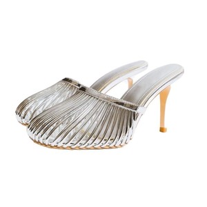 รองเท้าส้นสูงเปิดนิ้วเท้าผู้หญิง, รองเท้าส้นสูงหัวมน - Product Image 5