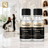 Colle à dentelle Radistuns 15ml à base d'huile, imperméable, forte tenue, transparente, pour kit d'installation de perruques frontales