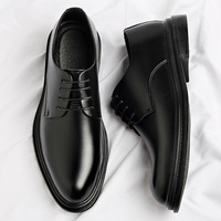 Nouvelles Chaussures Habillées Décontractées pour Hommes 2026 en PU, Talon Discret, Respirantes, Antidérapantes, Semelle Souple en Caoutchouc, Bout Pointu, à Lacets, pour Mariages d'Été