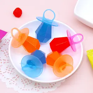 Yaratıcı aperatifler elmas oyuncak yüzük lolipop parmak şeker elmas yüzük şeker yüzük pop şeker