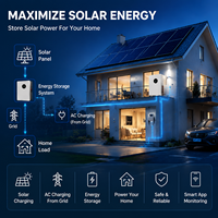 5Kwh 2,5 Kwh système de stockage d'énergie domestique tout en un 25.6V 100Ah LiFePO4 batterie intégrée 5Kw onduleur hybride Plug and Play UPS