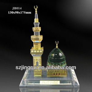 Cristal madina mezquita escala modelo de edificio de metal modelo arquitectónico para recuerdo y decorar el hogar - Product Image 3
