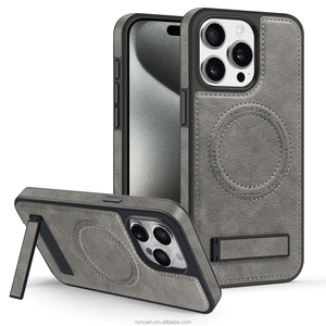 Étui en cuir magnétique solide de luxe Offre Spéciale pour téléphone 16 Pro Max 15 <span class=keywords><strong>14</strong></span> Pro étuis de couverture arrière de béquille Ultra mince - Product Image 6