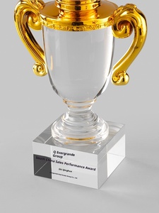 Trofei in Cristallo di Alta Qualità Personalizzabili Gratuito, Sculture Personalizzabili, Medaglie Oro Argento Bronzo, Targhe Premio di Fine Anno - Product Image 4
