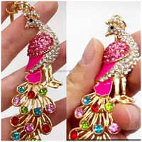 Porte-clés de fruits à la mode avec strass en diamant, design unique, pastèque, pomme, cerise pour filles, femmes, alliage de zinc, cadeau en métal