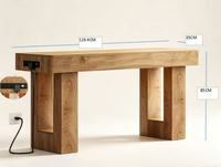 Bestseller Flurtisch mit Steckdose und Sensorlicht, Stauraum hinter dem Sofa, Landhausstil Eingangsbereich-Tisch mit offenem Stauraum, vielseitig einsetzbar